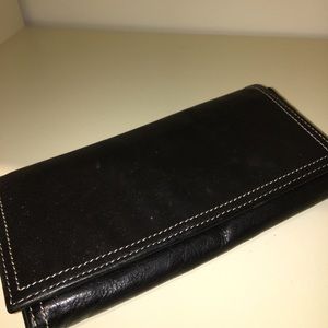 Black faux leather wallet